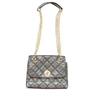 Kate Spade Black Quilted Shoulder Bag with Gold Chain‎